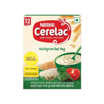 Nestle Cerelac With Milk, Multigrain Dal Veg Baby Cereal (From 12 to 24 Months)